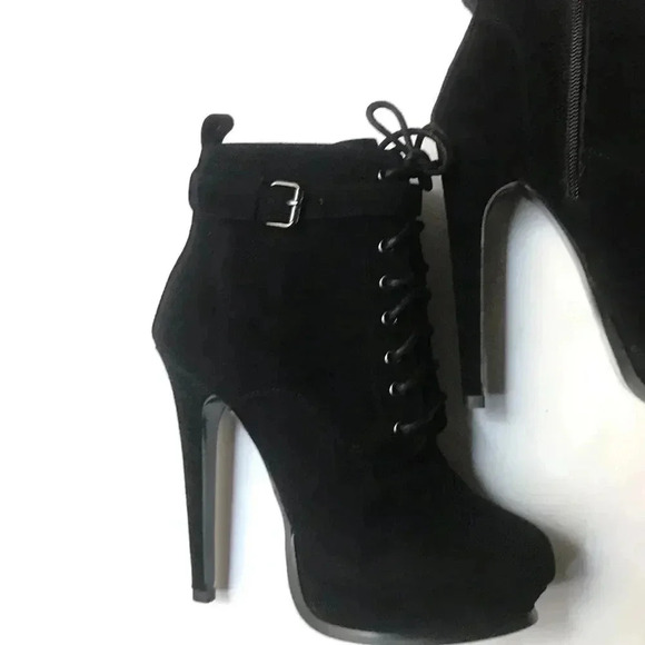 Aldo Panzano Platform Bootie - Black Suede - Picture 2 of 14